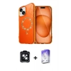MARSİLYAN™- iPhone 14 Kılıf Kıvılcım Form Prime - Siyah Bilvis 5in1 3D Magic Cam Ekran Koruyucu + PVD Metal Kamera Lens - YL
