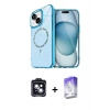 MARSİLYAN™- iPhone 14 Kılıf Kıvılcım Form Prime - Siyah Bilvis 5in1 3D Magic Cam Ekran Koruyucu + PVD Metal Kamera Lens - SH