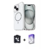 MARSİLYAN™- iPhone 14 Kılıf Kıvılcım Form Prime - Siyah Bilvis 5in1 3D Magic Cam Ekran Koruyucu + PVD Metal Kamera Lens - SH