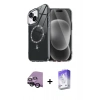 MARSİLYAN™- iPhone 14 Kılıf Kıvılcım Form Prime - Siyah Bilvis 5in1 3D Magic Cam Ekran Koruyucu + Raze Metal Kamera Lens - SH