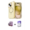 MARSİLYAN™- iPhone 14 Kılıf Kıvılcım Form Prime - Siyah Bilvis 5in1 3D Magic Cam Ekran Koruyucu + Raze Metal Kamera Lens - KI