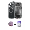 MARSİLYAN™- iPhone 14 Kılıf Kıvılcım Form Prime - Siyah Bilvis 5in1 3D Magic Cam Ekran Koruyucu + Raze Metal Kamera Lens - KI