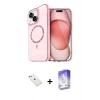 MARSİLYAN™- iPhone 14 Kılıf Kıvılcım Form Prime - Siyah Bilvis 5in1 3D Magic Cam Ekran Koruyucu + Sierra Blue Diamond Kamera Lens