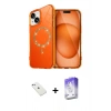 MARSİLYAN™- iPhone 14 Kılıf Kıvılcım Form Prime - Siyah Bilvis 5in1 3D Magic Cam Ekran Koruyucu + Sierra Blue Diamond Kamera Lens