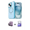 MARSİLYAN™- iPhone 14 Kılıf Kıvılcım Form Prime - Siyah Bilvis 5in1 5D Magic Hayalet Cam Ekran Koruyucu + Raze Metal Kamera Lens - SH