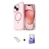 MARSİLYAN™- iPhone 14 Kılıf Kıvılcım Form Prime - Siyah Bilvis 5in1 5D Magic Hayalet Cam Ekran Koruyucu + Diamond Kamera Lens - PE
