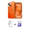 MARSİLYAN™- iPhone 14 Kılıf Kıvılcım Form Prime - Siyah Bilvis 5in1 5D Magic Hayalet Cam Ekran Koruyucu + Gold Shine Kamera Lens