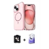 MARSİLYAN™- iPhone 14 Kılıf Kıvılcım Form Prime - Siyah Bilvis 5in1 5D Magic Hayalet Cam Ekran Koruyucu + Turuncu PVD Metal Kamera Lens