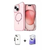 MARSİLYAN™- iPhone 14 Kılıf Kıvılcım Form Prime - Siyah Bilvis 5in1 5D Magic Hayalet Cam Ekran Koruyucu + Shine Kamera Lens - SH