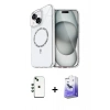 MARSİLYAN™- iPhone 14 Kılıf Kıvılcım Form Prime - Siyah Bilvis 5in1 5D Magic Hayalet Cam Ekran Koruyucu + Shine Kamera Lens - YL