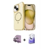 MARSİLYAN™- iPhone 14 Kılıf Kıvılcım Form Prime - Siyah Bilvis 5in1 5D Magic Hayalet Cam Ekran Koruyucu + Raze Metal Kamera Lens - MR