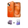 MARSİLYAN™- iPhone 14 Kılıf Kıvılcım Form Prime - Siyah Bilvis 5in1 5D Magic Hayalet Cam Ekran Koruyucu + Raze Metal Kamera Lens - SH