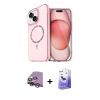 MARSİLYAN™- iPhone 14 Kılıf Kıvılcım Form Prime - Siyah Bilvis 5in1 5D Magic Hayalet Cam Ekran Koruyucu + Gümüş Raze Metal Kamera Lens