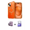 MARSİLYAN™- iPhone 14 Kılıf Kıvılcım Form Prime - Siyah Bilvis 5in1 5D Magic Hayalet Cam Ekran Koruyucu + Raze Metal Kamera Lens - MR