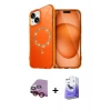 MARSİLYAN™- iPhone 14 Kılıf Kıvılcım Form Prime - Siyah Bilvis 5in1 5D Magic Hayalet Cam Ekran Koruyucu + Raze Metal Kamera Lens - KI