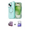 MARSİLYAN™- iPhone 14 Kılıf Kıvılcım Form Prime - Siyah Bilvis 5in1 5D Magic Hayalet Cam Ekran Koruyucu + Raze Metal Kamera Lens - KI