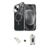 MARSİLYAN™- iPhone 14 Kılıf Kıvılcım Form Prime - Siyah Bilvis Hayalet Cam Ekran Koruyucu + Diamond Kamera Lens - KI