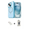 MARSİLYAN™- iPhone 14 Kılıf Kıvılcım Form Prime - Siyah Bilvis Hayalet Cam Ekran Koruyucu + Diamond Kamera Lens - KI
