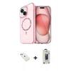 MARSİLYAN™- iPhone 14 Kılıf Kıvılcım Form Prime - Siyah Bilvis Hayalet Cam Ekran Koruyucu + Diamond Kamera Lens - KI