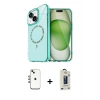 MARSİLYAN™- iPhone 14 Kılıf Kıvılcım Form Prime - Siyah Bilvis Hayalet Cam Ekran Koruyucu + Shine Kamera Lens - GI