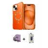 MARSİLYAN™- iPhone 14 Kılıf Kıvılcım Form Prime - Siyah Bilvis Hayalet Cam Ekran Koruyucu + Raze Metal Kamera Lens - GS