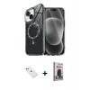 MARSİLYAN™- iPhone 14 Kılıf Kıvılcım Form Prime - Siyah Bilvis Hayalet Cam Ekran Koruyucu + Diamond Kamera Lens - KI