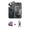 MARSİLYAN™- iPhone 14 Kılıf Kıvılcım Form Prime - Siyah Bilvis Hayalet Cam Ekran Koruyucu + Raze Metal Kamera Lens - KI