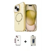MARSİLYAN™- iPhone 14 Kılıf Kıvılcım Form Prime - Siyah Bilvis Hayalet Cam Ekran Koruyucu + Shine Kamera Lens - KI