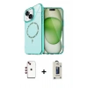 MARSİLYAN™- iPhone 14 Kılıf Kıvılcım Form Prime - Siyah Bilvis Hayalet Cam Ekran Koruyucu + Shine Kamera Lens - KI