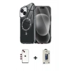 MARSİLYAN™- iPhone 14 Kılıf Kıvılcım Form Prime - Siyah Bilvis Hayalet Cam Ekran Koruyucu + Shine Kamera Lens - KI