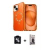 MARSİLYAN™- iPhone 14 Kılıf Kıvılcım Form Prime - Siyah Bilvis Hayalet Cam Ekran Koruyucu + PVD Metal Kamera Lens - MI