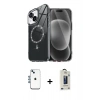 MARSİLYAN™- iPhone 14 Kılıf Kıvılcım Form Prime - Siyah Bilvis Hayalet Cam Ekran Koruyucu + Shine Kamera Lens - MI
