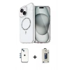 MARSİLYAN™- iPhone 14 Kılıf Kıvılcım Form Prime - Siyah Bilvis Hayalet Cam Ekran Koruyucu + Shine Kamera Lens - MI