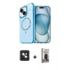MARSİLYAN™- iPhone 14 Kılıf Kıvılcım Form Prime - Siyah Bilvis Hayalet Cam Ekran Koruyucu + PVD Metal Kamera Lens - PE