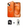 MARSİLYAN™- iPhone 14 Kılıf Kıvılcım Form Prime - Siyah Bilvis Hayalet Cam Ekran Koruyucu + PVD Metal Kamera Lens - TU