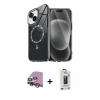 MARSİLYAN™- iPhone 14 Kılıf Kıvılcım Form Prime - Siyah Bilvis Hayalet Cam Ekran Koruyucu + Raze Metal Kamera Lens - MR