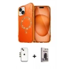 MARSİLYAN™- iPhone 14 Kılıf Kıvılcım Form Prime - Siyah Bilvis Hayalet Cam Ekran Koruyucu + Shine Kamera Lens - GD