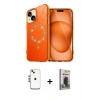 MARSİLYAN™- iPhone 14 Kılıf Kıvılcım Form Prime - Siyah Bilvis Hayalet Cam Ekran Koruyucu + Shine Kamera Lens - GS
