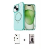 MARSİLYAN™- iPhone 14 Kılıf Kıvılcım Form Prime - Siyah Bilvis Hayalet Cam Ekran Koruyucu + Shine Kamera Lens - GD