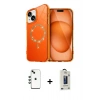 MARSİLYAN™- iPhone 14 Kılıf Kıvılcım Form Prime - Siyah Bilvis Hayalet Cam Ekran Koruyucu + Shine Kamera Lens - YL
