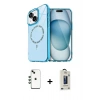 MARSİLYAN™- iPhone 14 Kılıf Kıvılcım Form Prime - Siyah Bilvis Hayalet Cam Ekran Koruyucu + Shine Kamera Lens - YL