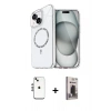 MARSİLYAN™- iPhone 14 Kılıf Kıvılcım Form Prime - Siyah Bilvis Hayalet Cam Ekran Koruyucu + Shine Kamera Lens - GS
