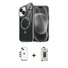 MARSİLYAN™- iPhone 14 Kılıf Kıvılcım Form Prime - Siyah Bilvis Hayalet Cam Ekran Koruyucu + Shine Kamera Lens - YL