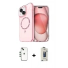 MARSİLYAN™- iPhone 14 Kılıf Kıvılcım Form Prime - Siyah Bilvis Hayalet Cam Ekran Koruyucu + Shine Kamera Lens - YL
