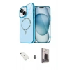 MARSİLYAN™- iPhone 14 Kılıf Kıvılcım Form Prime - Siyah Bilvis Hayalet Cam Ekran Koruyucu + Diamond Kamera Lens - SABE