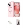 MARSİLYAN™- iPhone 14 Kılıf Kıvılcım Form Prime - Siyah Bilvis Hayalet Cam Ekran Koruyucu + Diamond Kamera Lens - SABE