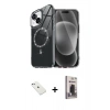 MARSİLYAN™- iPhone 14 Kılıf Kıvılcım Form Prime - Siyah Bilvis Hayalet Cam Ekran Koruyucu + Diamond Kamera Lens - SABE