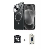 MARSİLYAN™- iPhone 14 Kılıf Kıvılcım Form Prime - Siyah Bilvis Hayalet Cam Ekran Koruyucu + PVD Metal Kamera Lens - YL