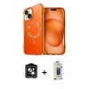 MARSİLYAN™- iPhone 14 Kılıf Kıvılcım Form Prime - Siyah Bilvis Hayalet Cam Ekran Koruyucu + PVD Metal Kamera Lens - YL