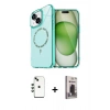 MARSİLYAN™- iPhone 14 Kılıf Kıvılcım Form Prime - Siyah Bilvis Hayalet Cam Ekran Koruyucu + Shine Kamera Lens - YL